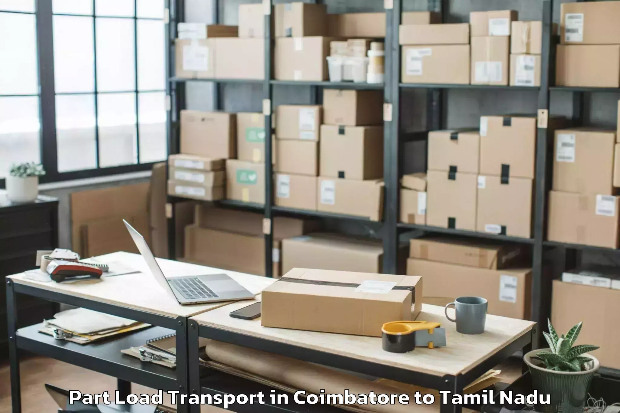 Reliable Coimbatore to Valangaiman Part Load Transport